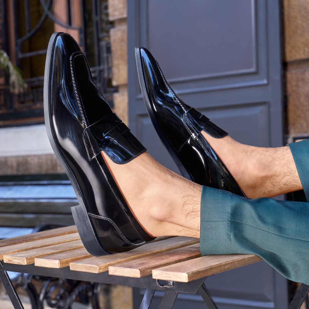 Aalto Men's Black Loafers